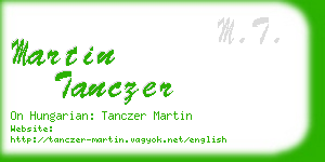 martin tanczer business card